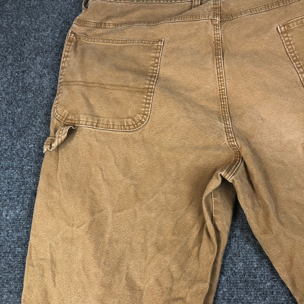 Genuine Dickies Men Carpenter Pant 40x30 Brown Duck Canvas Utility Work Trousers - Picture 8 of 11